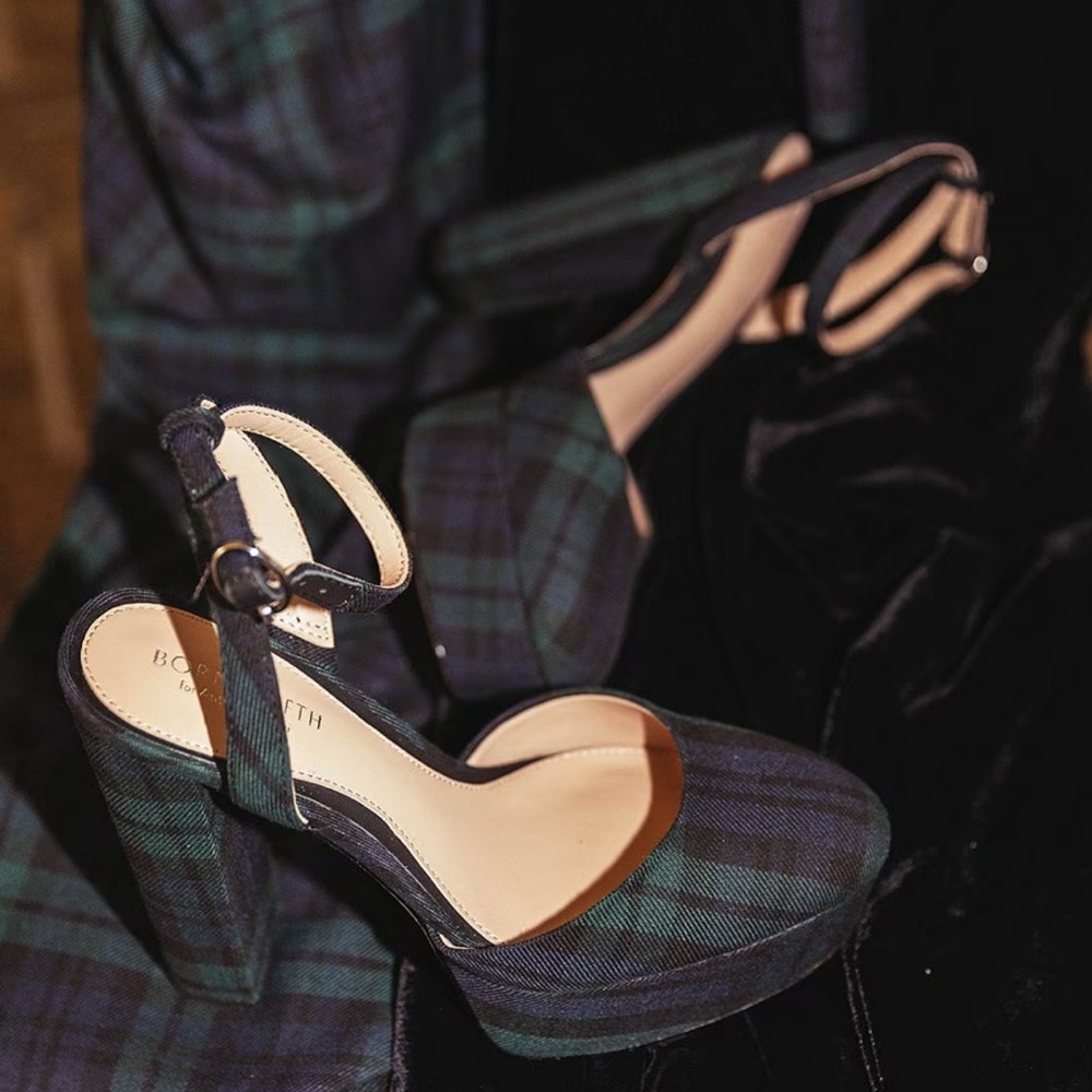 Antonio Melani x Born on Fifth Liv Tartan Plaid Closed Toe Platform Dress Pumps - Picture 2 of 12